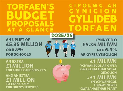 Torfaen&amp;#39;s budget proposals infographic