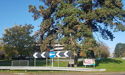 Junction of Tudor Road and St Davids, by The Tower Block